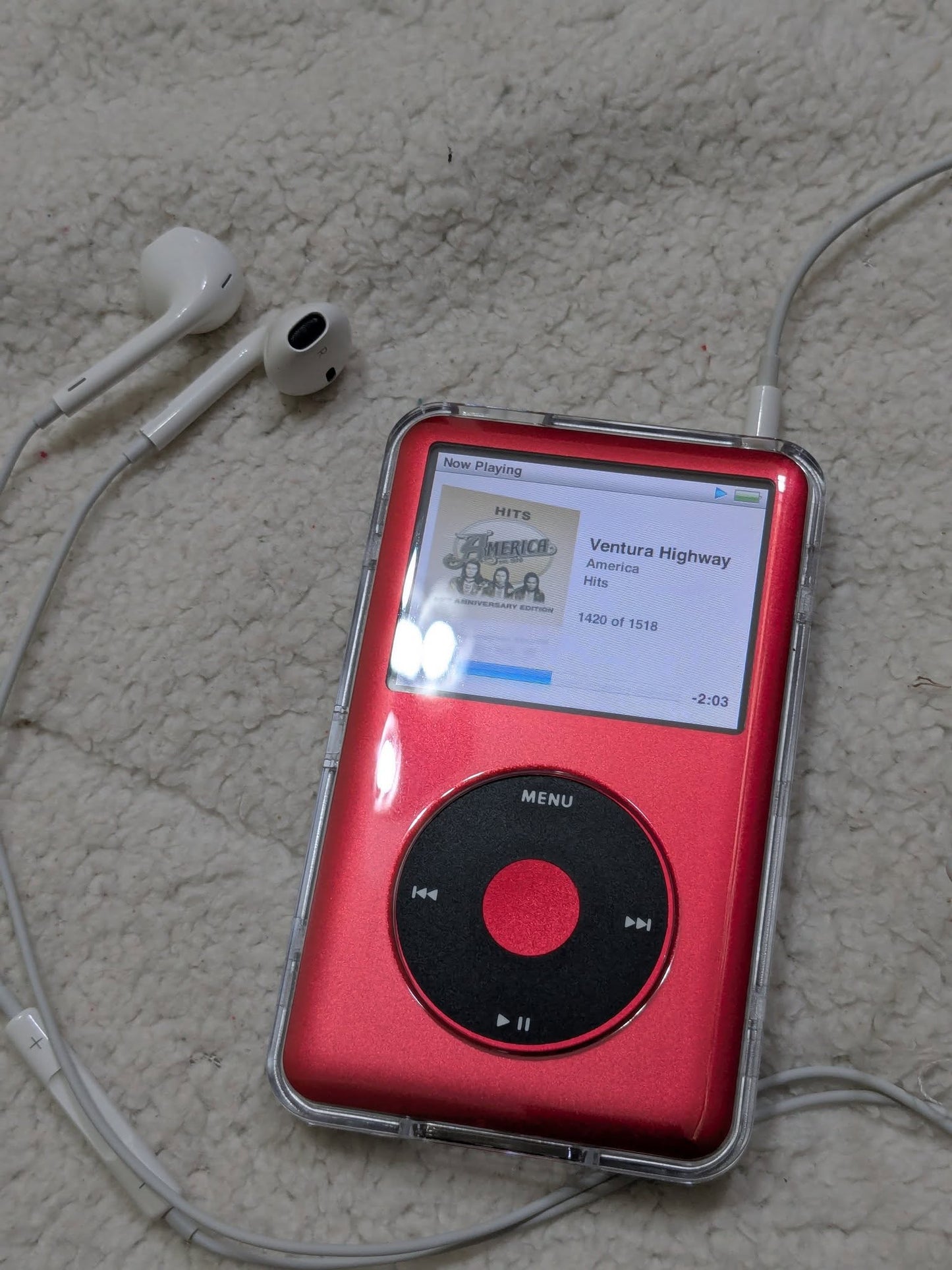 iPod Classic 7th Gen – Red Edition | 1TB SSD | 3000 mAh Battery