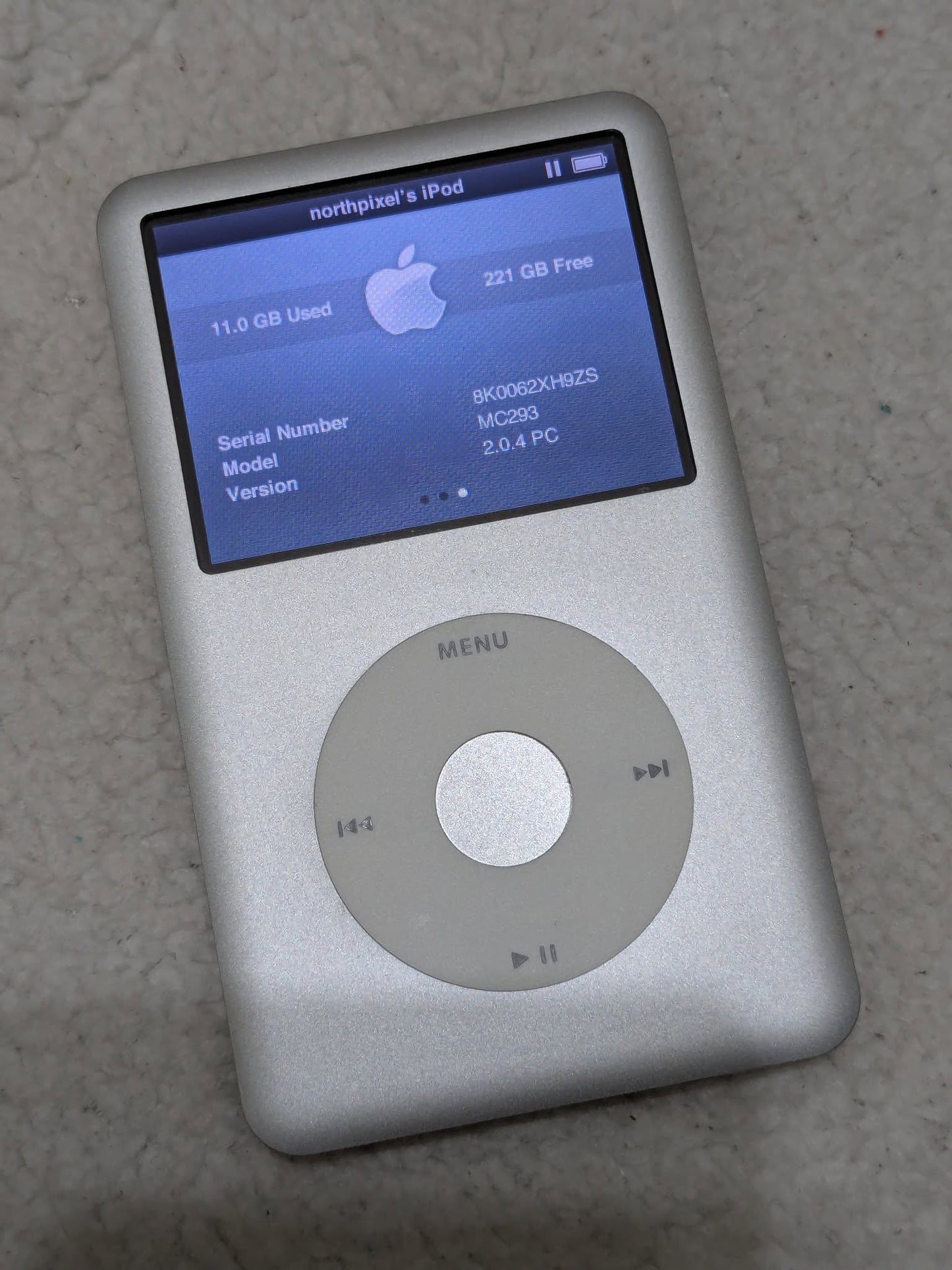 iPod Classic 7th Gen | Silver Edition | 1TB SSD | 3000 mAh Battery