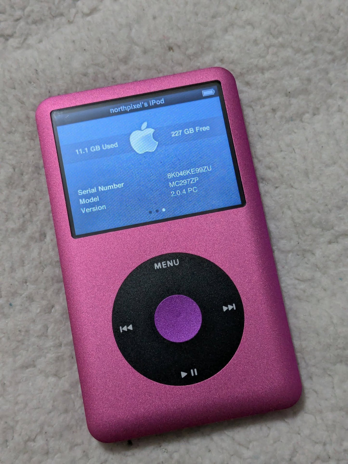 iPod Classic 7th Gen | Pink Edition | 1TB SSD | 3000 mAh Battery