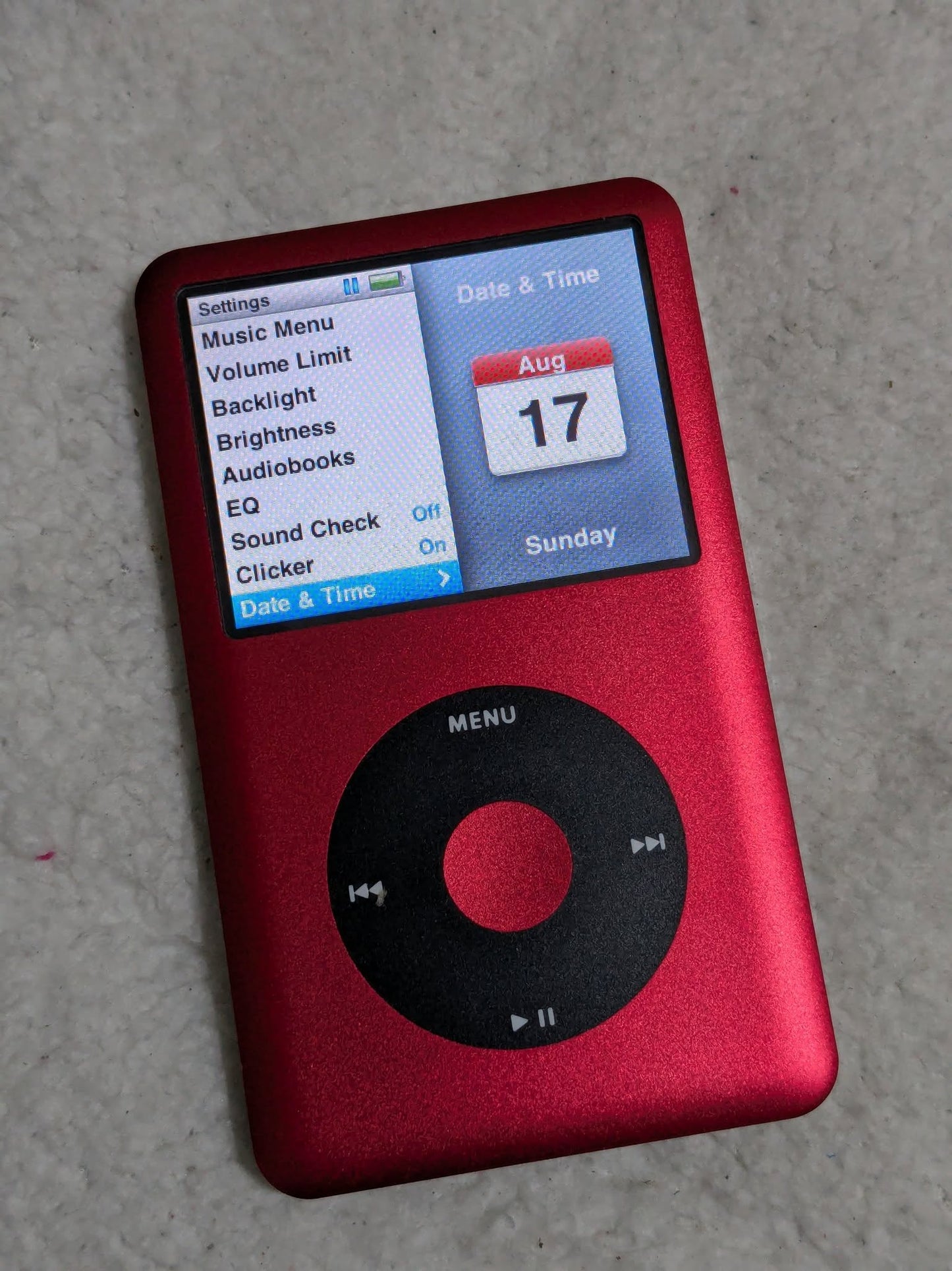 iPod Classic 7th Gen – Red Edition | 1TB SSD | 3000 mAh Battery
