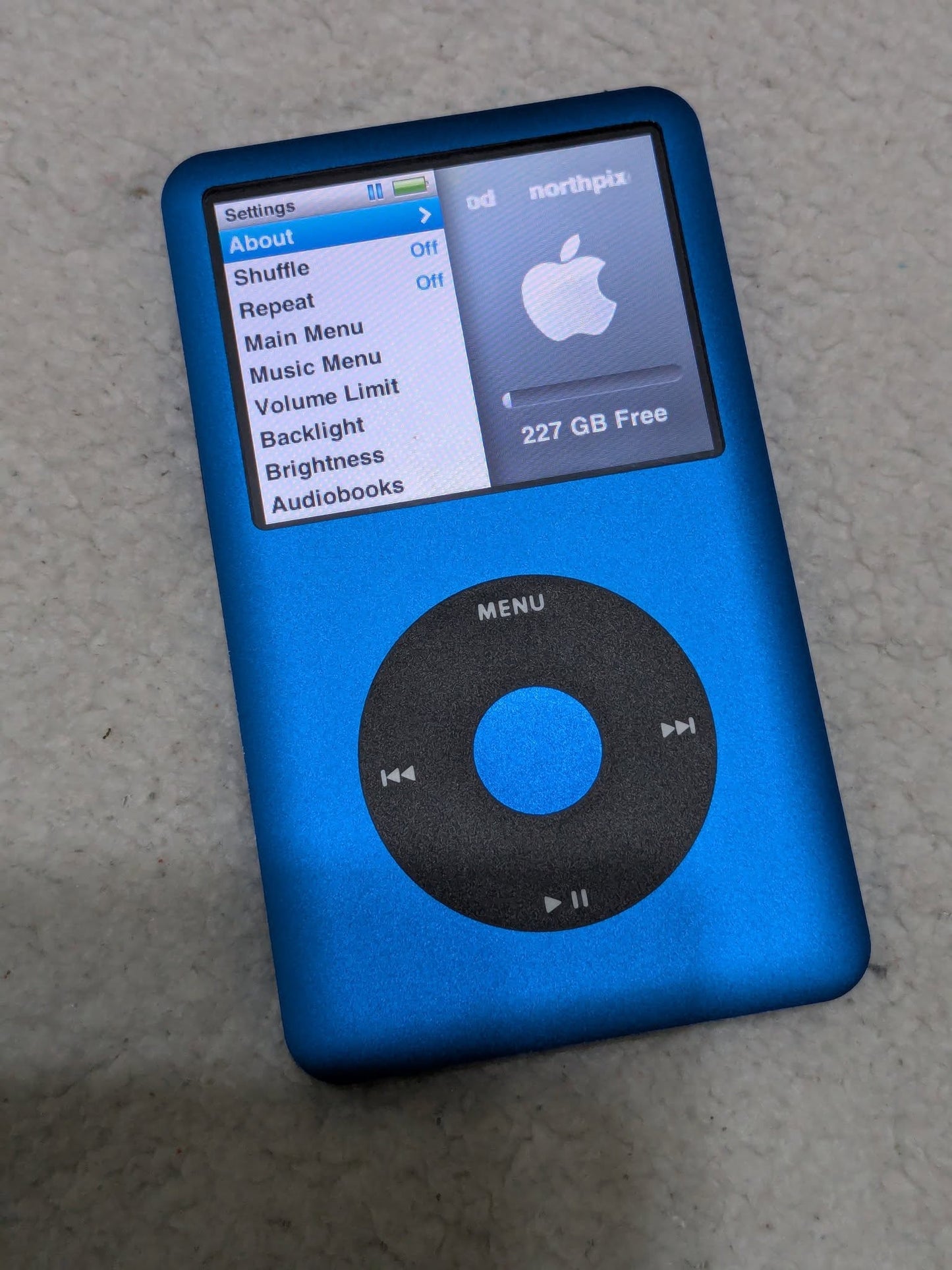 iPod Classic 7th Gen | Blue Edition | 1TB SSD | 3000 mAh Battery