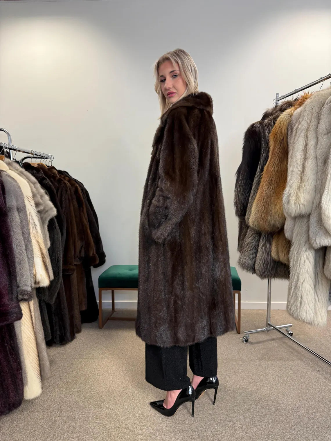 Brown Mink Coat, Large Size, Women's Fur Coat, Mink Fur Coat, Brown Mink Fur, Real Mink Fur Coat, Thick Brown Mink, Fur Coat, Real Fur Coat
