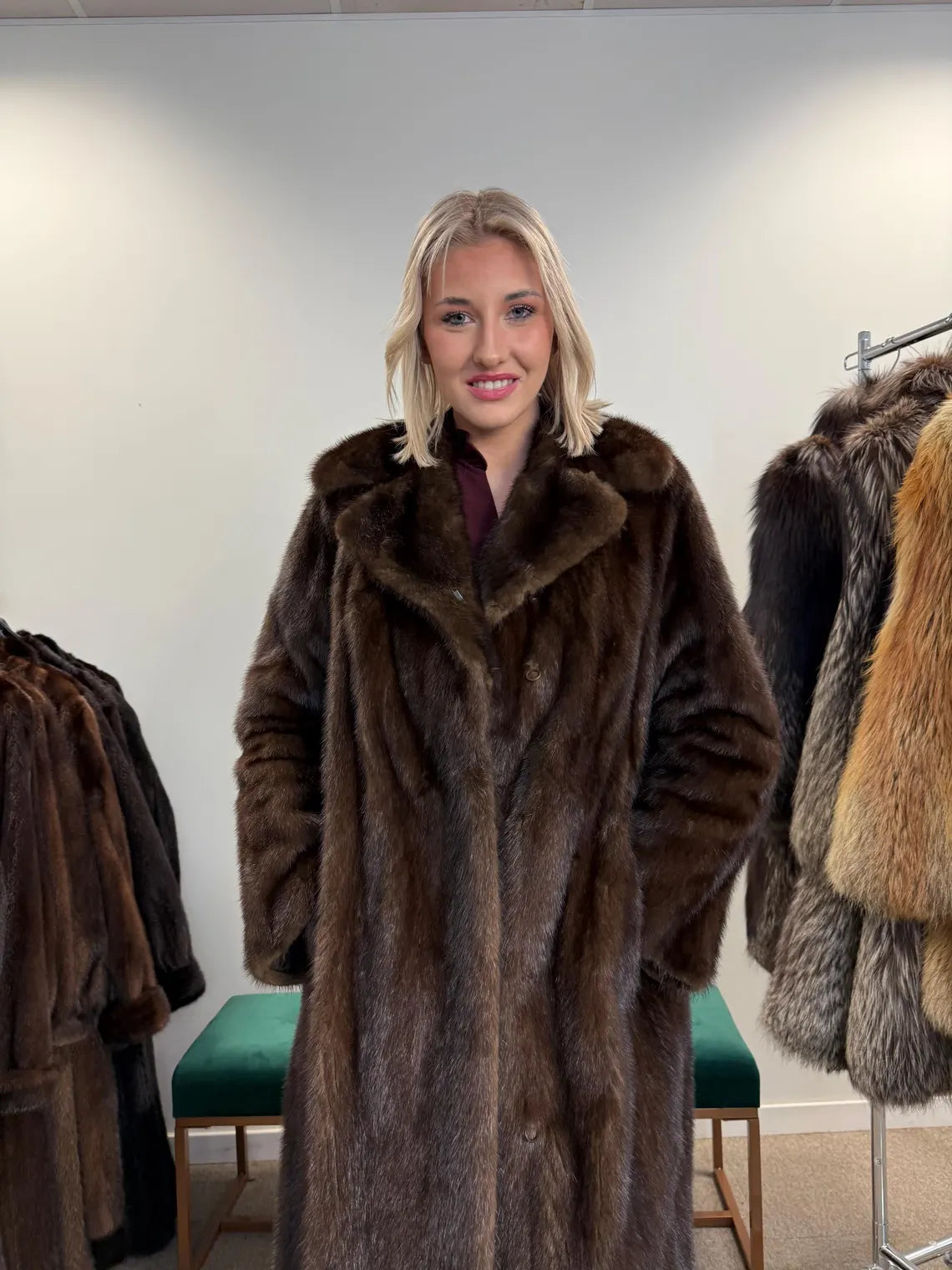 Brown Mink Coat, Large Size, Women's Fur Coat, Mink Fur Coat, Brown Mink Fur, Real Mink Fur Coat, Thick Brown Mink, Fur Coat, Real Fur Coat