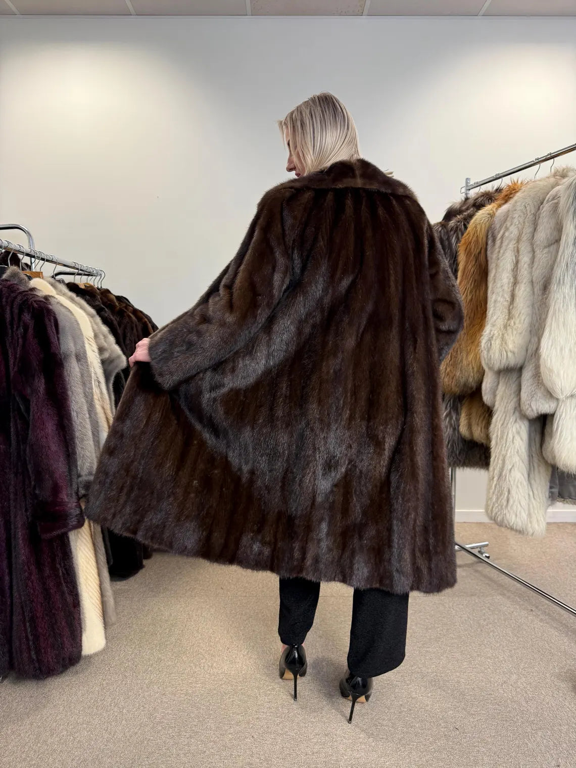 Brown Mink Coat, Large Size, Women's Fur Coat, Mink Fur Coat, Brown Mink Fur, Real Mink Fur Coat, Thick Brown Mink, Fur Coat, Real Fur Coat