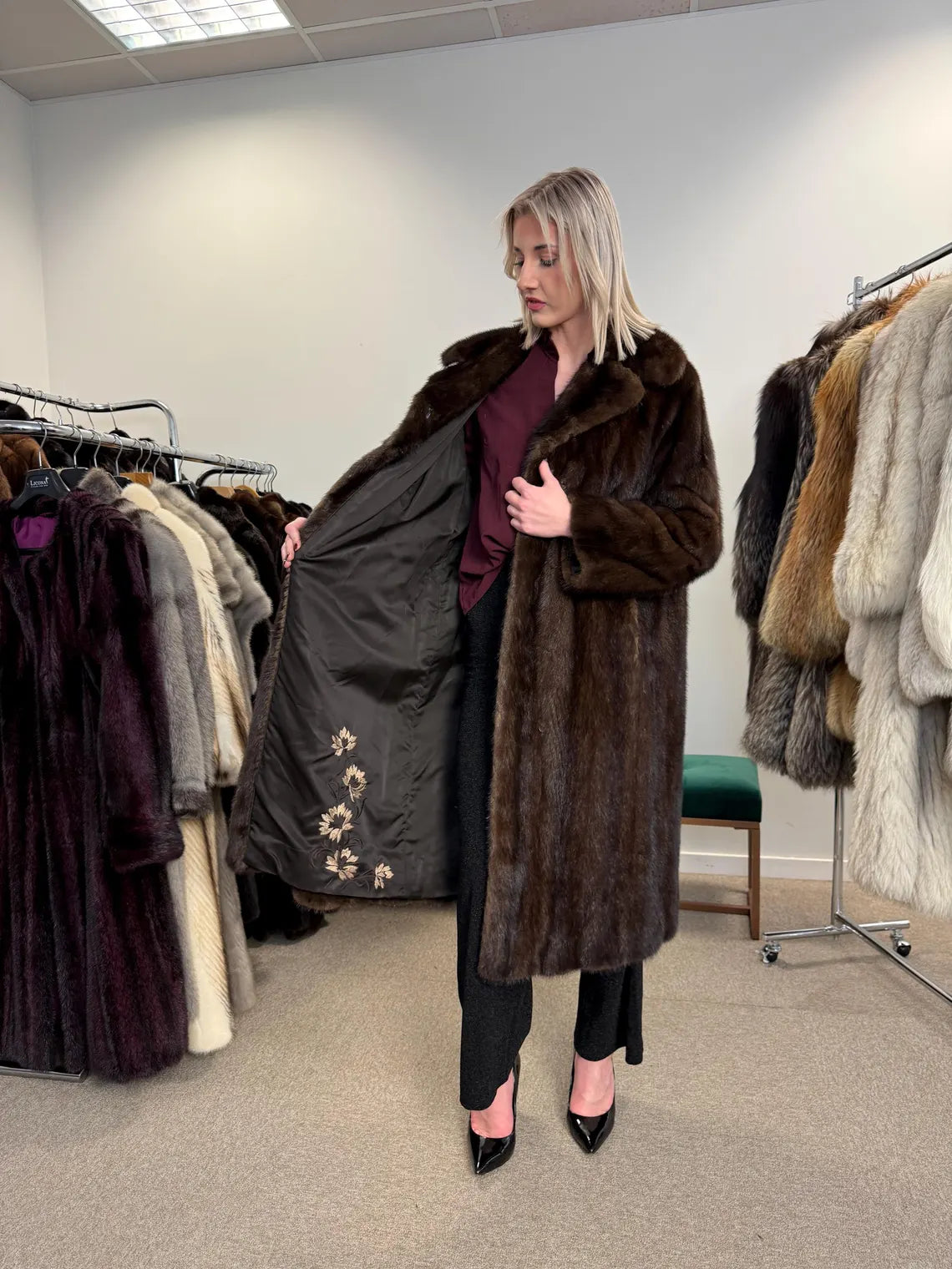 Brown Mink Coat, Large Size, Women's Fur Coat, Mink Fur Coat, Brown Mink Fur, Real Mink Fur Coat, Thick Brown Mink, Fur Coat, Real Fur Coat