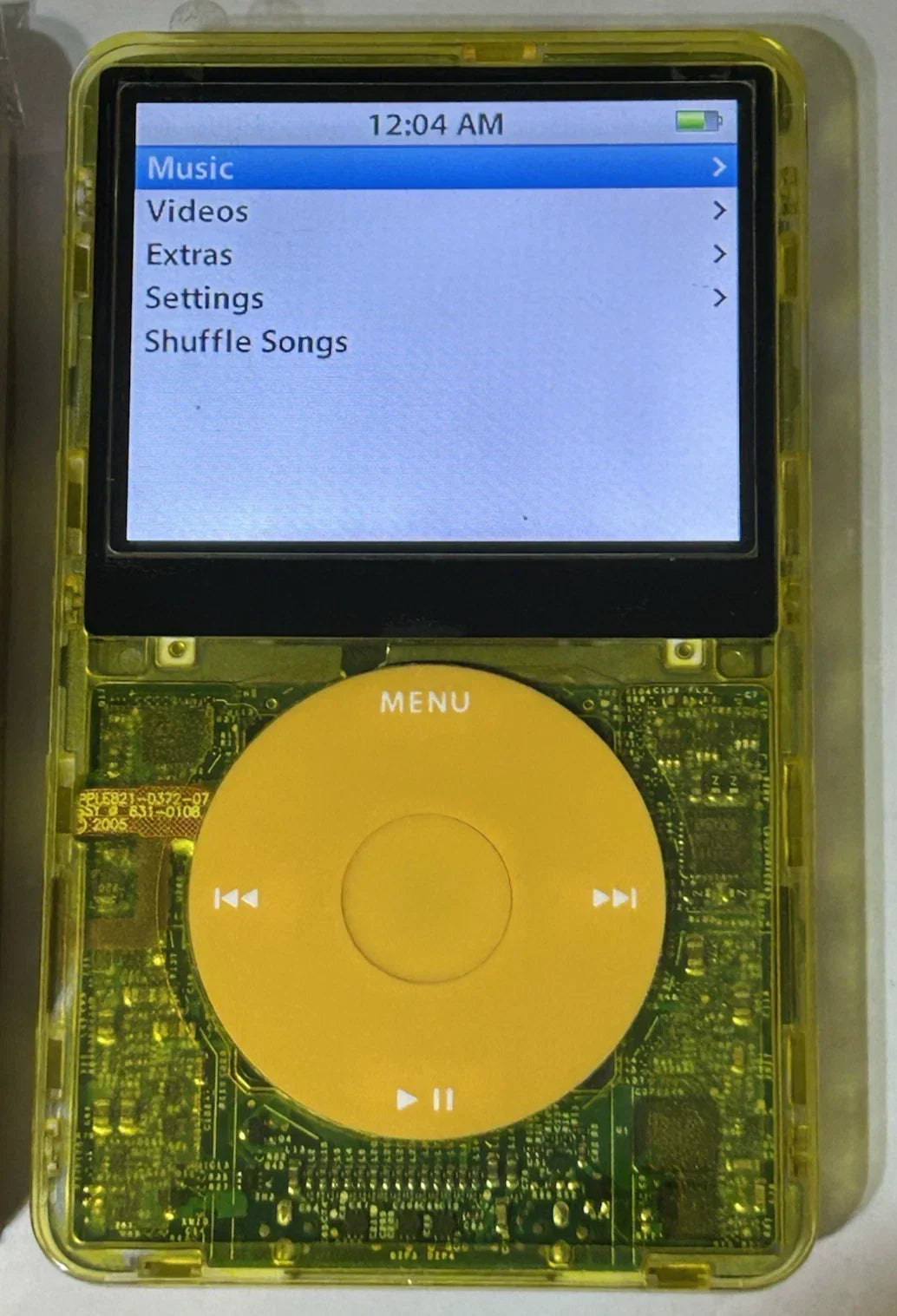 iPod Classic 5th Gen | Mello Yellow Atomic | Bluetooth Mod | 2TB SSD | 3000 mAh Battery | USB-C Upgrade